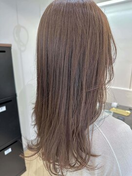 ユニ バイ マグ 長野店(Uni.by Mag) 大人可愛いブリーチなし透明感ミルクティーベージュカラー