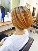 くびレイヤーグレーベージュニュアンスカラー白髪染め白髪ぼかし