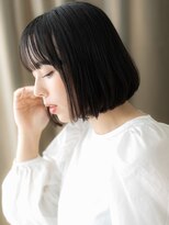 カバーヘア ブリス 大宮西口(COVER HAIR bliss) シースルーバング大人美人黒髪切りっぱなしボブX大宮30代40代