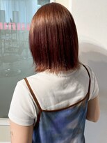 アモレット 天文館店(amoretto)&nbsp;外ハネボブ ベージュカラー 切りっぱなしボブ 顔周りカット