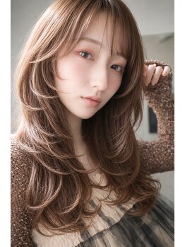 ラボアン 梅田店(lab.em.)の写真/梅田で顔まわりカット。小顔見えする韓国レイヤー