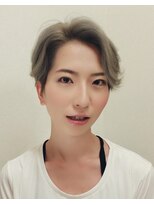 プリーム ヘアー(Pleame hair)&nbsp;ホワイトアッシュ×ツーブロックショート