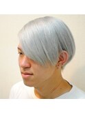 ROCK！シルバーカラーにメンズ系ツーブロックマッシュボブ★