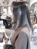 ロリム(RorriM)&nbsp;ダブルカラー 　シルバーグレー×ブラック　インナーカラー