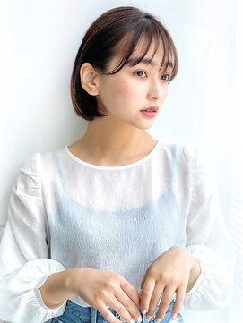 アグ ヘアー ロード 西院店(Agu hair road) 《Agu hair》王道ミニボブ×大人な長めバング