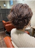 ハンサムショート×無造作パーマ