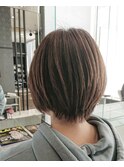 ショートボブ×コントラストハイライト(^-^)v