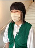 【 ito / 梅田 】イヤリングカラー×切りっぱなしボブ