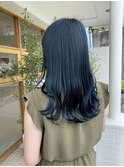 ミディアムレイヤー/ブルーブラック/韓国風