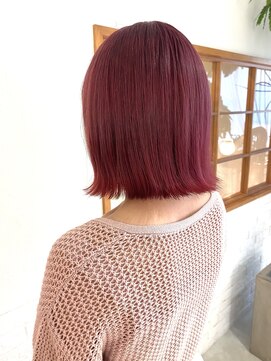 リリィ ヘアデザイン(LiLy hair design) Lilyミディアム/ブリーチカラー・ピンク