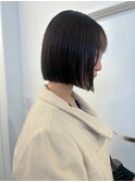 ミニボブ ボブヘアー アッシュブラック