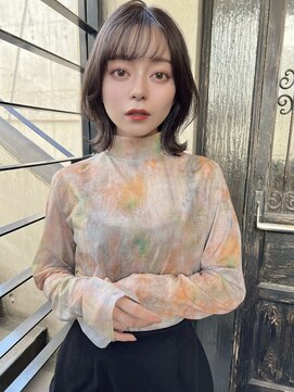 ミンクス 青山店(MINX) 【MINX清水】くびれボブ グレージュ シースルーバング