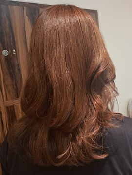 ヘアリゾート粋 トゥジュ 池袋東口店(tujuh) レイヤーロング/オレンジブラウン