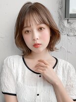 アグノス 青山(Agnos)&nbsp;大人ガーリーダークアッシュミディアムレイヤーカット小顔