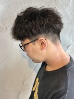 ニアウ 高崎店(Niau)&nbsp;メンズショートツイストスパイラルパーマ群馬高崎眉毛韓国