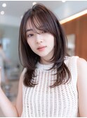 韓国レイヤー顔周りカット透明感カラー髪質改善艶髪シースルー