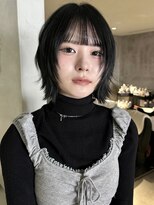 ハウ 心斎橋(how)&nbsp;小顔レイヤーカット大人可愛い夏カラーブルーブラック