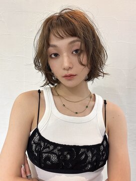 メゾンアクア 表参道(Maison ACQUA) ☆ミディアムパーマデジタルパーマボブパーマチェリーブラウン