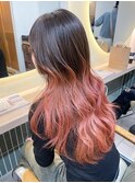 グラデーションカラーデザインカラーブリーチ横浜N