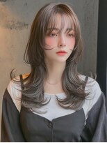 サロンドアイ(salon de i)&nbsp;ナチュラルウェーブレイヤー × グレージュ