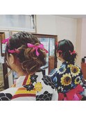 ★hair&makeR★リボン編み込みアップ