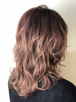 ヘアサロンエム 大宮東口(HAIR SALON M) ハイライト ピンクヴァイオレットカラー レイヤースタイル