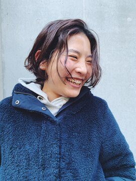 モロコ 神保町 九段下店(moloco) 大人ヘア/クセを活かすショートボブ前髪なし【神保町/九段下】