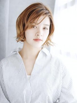 ヘアメイク ナル(hair make nalu) かきあげバングのゆるニュアンスカール