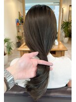 ネイヴィル オモテサンドウ(navile omotesando) ☆ブリーチなしオリーブグレージュロング☆