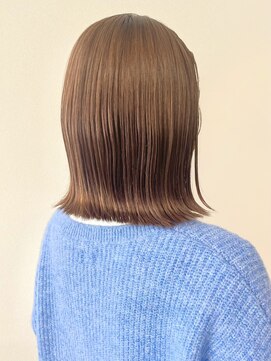 ガーデン タチカワ(garden tachikawa) ミルクティーベージュ×ぷつっとボブ×外ハネ