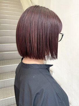 カッツ 元町店(CUT S) ブリーチなしピンクカラー