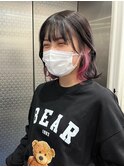 #イヤリングカラー×ピンク