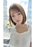 ヘルシースタイル☆サラッとした顎ラインボブ
