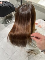 ロンドメリア 天神大名店(Lond Melia)&nbsp;★くびレイヤーエモージュインナーグレージュ前髪ピンクベージュ