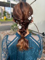 ナカオコアフュール(NAKAO COIFFURE) ヘアセット　ローポニー　編み下ろし　編み込み