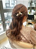 ゆるふわハーフアップ♪お呼ばれアレンジ