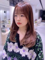 韓国顔まわりレイヤーミディアム前髪カットトリートメント