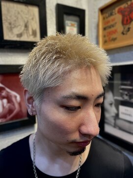 ヒロギンザ 大阪本店(HIRO GINZA) スパイキーショート×ハイトーンカラー