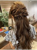 ハーフアップ お呼ばれヘア