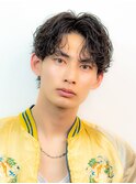 波巻きパーマメンズツイストスパイラルパーマツーブロック