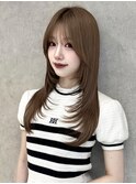 韓国レイヤーカット/くびれ巻き/前髪顔周り/セミディ[門前仲町]