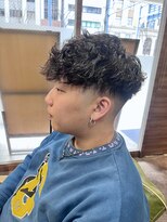 メンズ レオ 南森町店(men's LEO) スペインカール×フェード