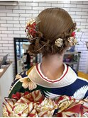 編み込みまとめ髪☆和装袴成人式卒業式アレンジ