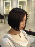 韓国 前下がりボブ 縮毛矯正 成城