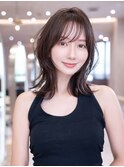 韓国レイヤー顔周りカット透明感カラー髪質改善艶髪シースルー