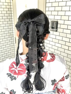 フェリーチェ(Felice) 編みおろし ツインヘア 浴衣ヘア イベントヘア 推し活ヘア