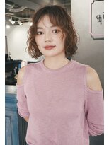 クイン(qin)&nbsp;ブラウンボブレイヤーパーマ