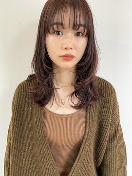 ブリーチなしダブルカラーラベンダーグレージュ担当渡辺聖