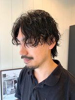 メンズココ 清澄白河店(MENS COCO) センターパートメンズミディアム縦落ちスパイラルパーマ