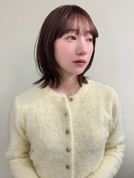 ヴェイン 渋谷(vain) 外ハネボブ 顔周りカット レイヤーカット 透明感カラー アッシュ